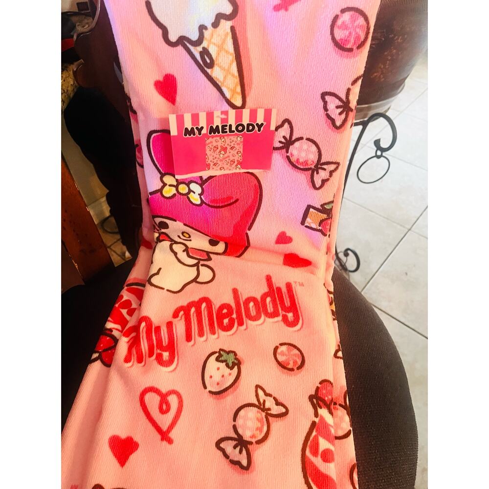My Melody  snacks ice cream candy 27 * 54 beach towel
